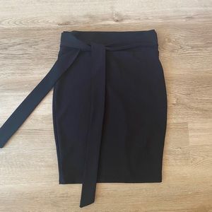 Tie Waist Pencil Skirt
